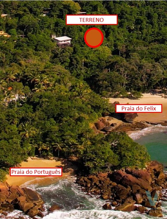 Terreno na Praia do Félix com vista para o mar e 100 metros da areia